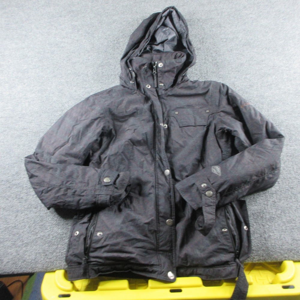 Columbia Jacket Womens S Gray Omni-Tech Hooded Ski Waterproof Insulated